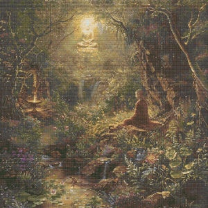 Buddha Seeking Enlightenment 10 Cross-Stitch Pattern Digital Download