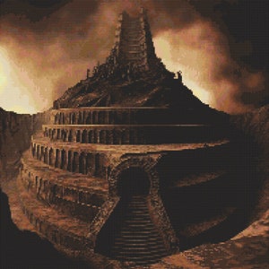Purgatory Mountain Cross-Stitch Pattern Digital Download