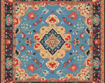 Oriental Rug Pattern 10 Cross-Stitch Pattern Digital Download