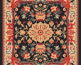 Oriental Rug Pattern 9 Cross-Stitch Pattern Digital Download