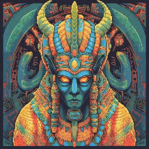 Egyptian God 2 Cross-Stitch Pattern Digital Download