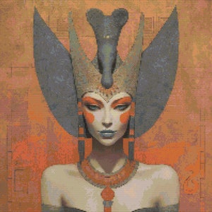 Egyptian Goddess Hathor 8 Cross-Stitch Pattern Digital Download