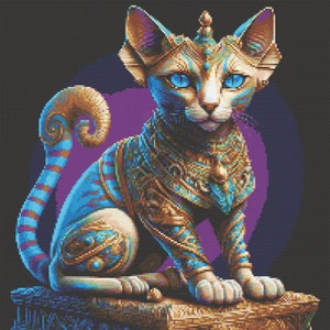 Egyptian Cat 1 Cross-Stitch Pattern Digital Download