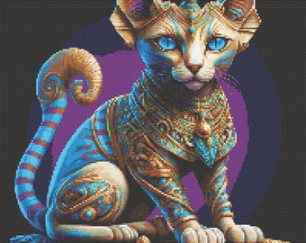 Egyptian Cat 1 Cross-Stitch Pattern Digital Download