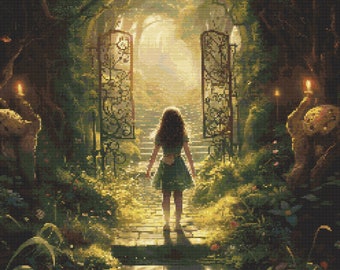 Secret Garden 4 Cross-Stitch Pattern Digital Download