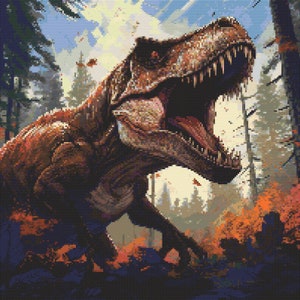 Tyrannosaurus Rex 4 Cross-Stitch Pattern Digital Download
