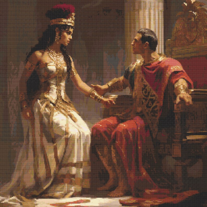 Cleopatra and Julius Caesar 1 Cross-stitch Pattern Digital Download - Etsy