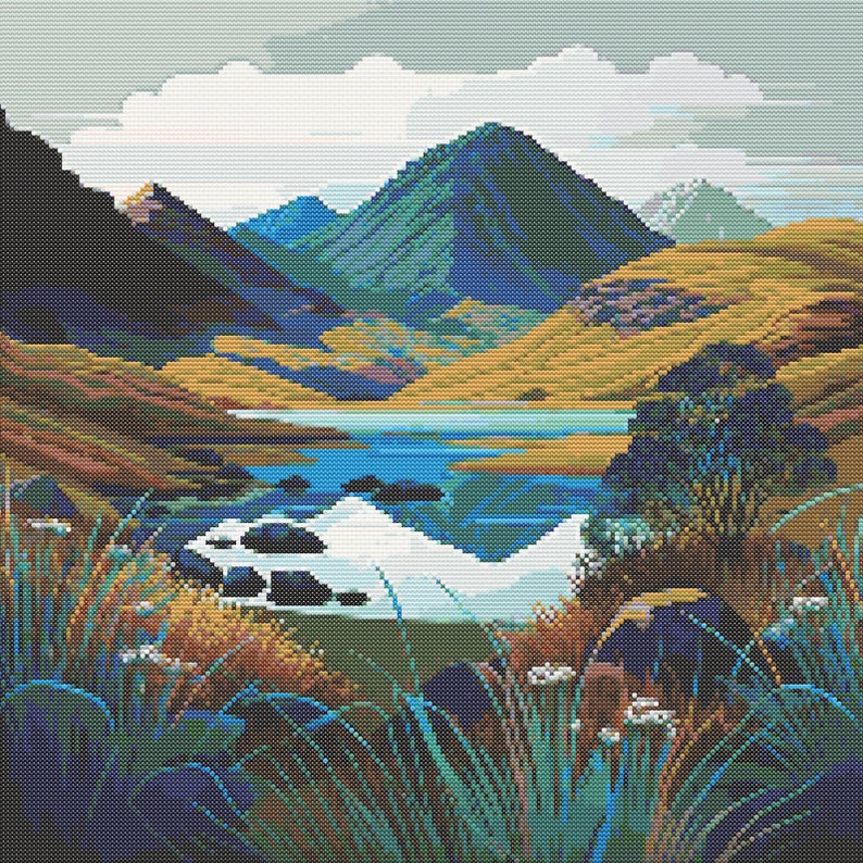 Scottish Highlands Cross stitch Pattern Digital Download Etsy