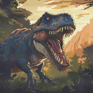 Tyrannosaurus Rex 7 Kreuzstich-Muster Digitaler Download