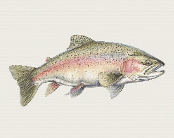 Rainbow Trout 4 Cross-Stitch Pattern Digital Download