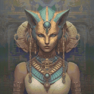 Egyptian Goddess Hathor 3 Cross-Stitch Pattern Digital Download
