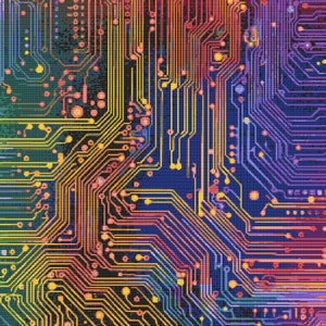 Rainbow Electronic Circuits 3 Cross-Stitch Pattern Digital Download