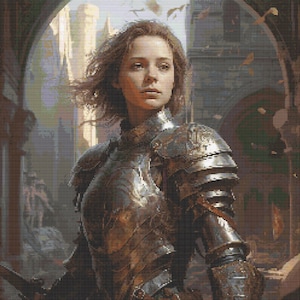 Joan of Arc 5 Cross-Stitch Pattern Digital Download