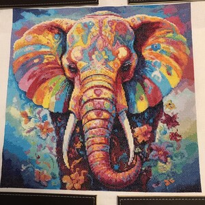 Rainbow Elephant 7 Cross-stitch Pattern Digital Download - Etsy