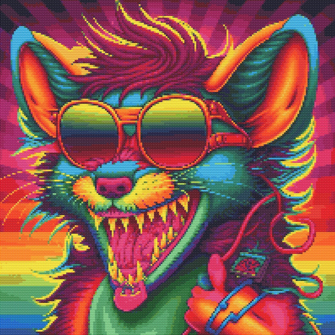 Rainbow Tasmanian Devil 2 Crossstitch Pattern Digital Download Etsy