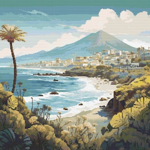 Canary Islands Scene 6 Cross-Stitch Pattern Digital Download