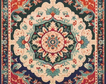 Oriental Rug Pattern 11 Cross-Stitch Pattern Digital Download