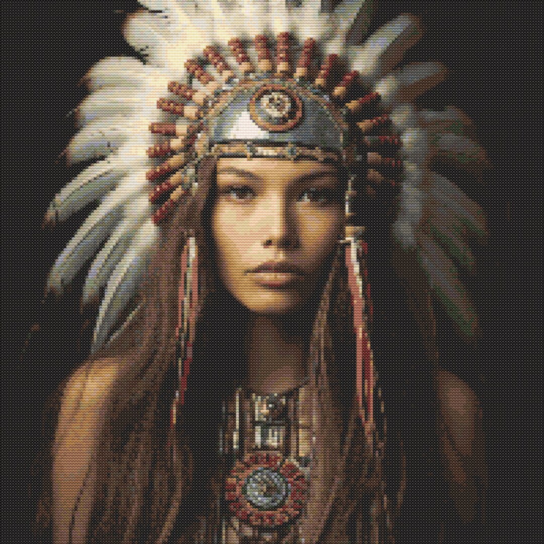 Head Ress Pattern Native American Headdress 1 Cross-stitch Pattern Digital Download - Etsy
