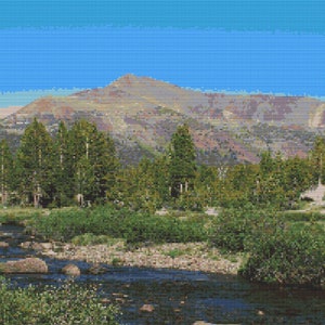 Tuolumne Meadows Scene 2 Cross-Stitch Pattern Digital Download