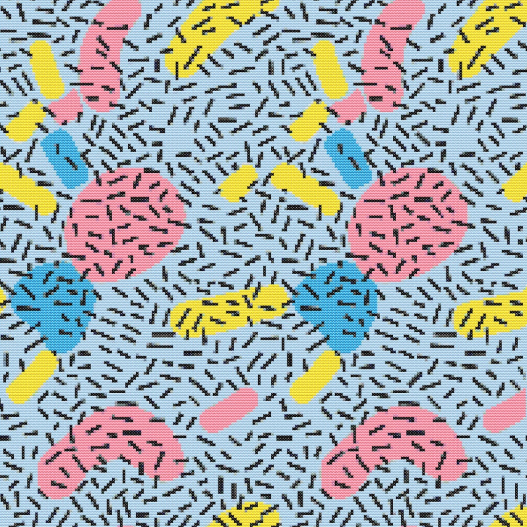 1980s Abstract Pattern 2 Cross-stitch Pattern Digital Download - Etsy