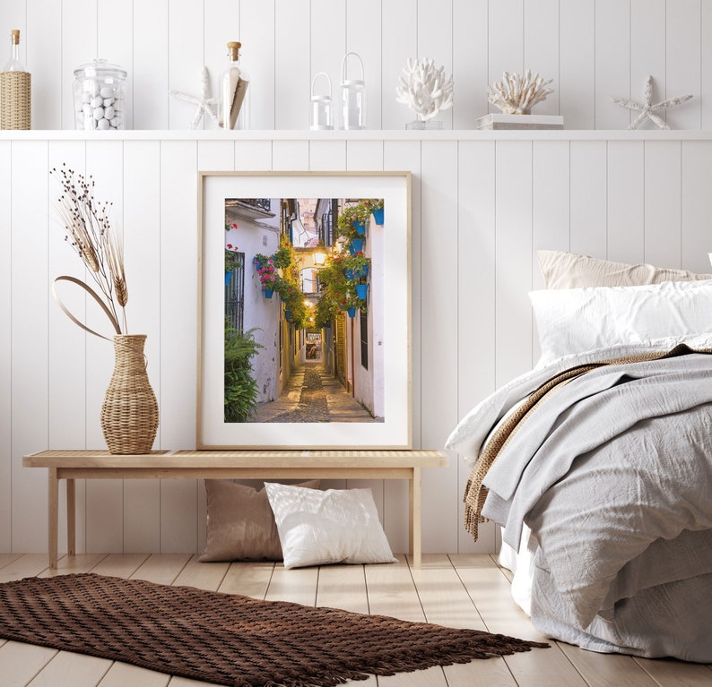Spain Wall Art Flower Alley Print Cordoba Andalusia Photo Etsy