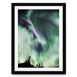 Northern Lights Print, Aurora Borealis Photo, Night Landscape Jasper National Park Canada, Framed Wall Art, Fine Art Photography, Large Gift