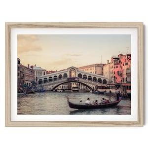 Venice Italy Print, Italian Wall Art, Vintage Grand Canal Framed Print for Boho Home Decor, Fine Art Photography, Gift for Girlfriend