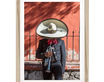 Mexican Mariachi Print, Latin Culture Framed or Unframed Artwork for Wall Decor, Fine Art Photography, Mexico Gifts for Best Friend