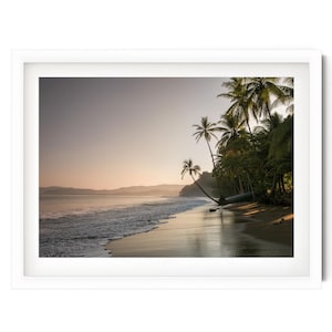 Beach Sunset Fine Art Print, Costa Rica Wall Art, Coastal Decor, Calming Artwork, Tropical Art, Beach Photography, Unique Photo Gift