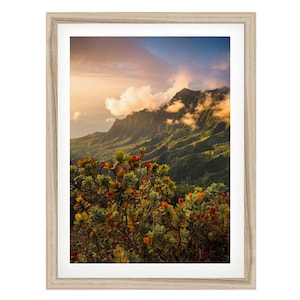 Kauai Print, Hawaii Wandkunst, Kalalau Valley Foto, Hawaiianisches Kunstwerk mit oder ohne Rahmen, Fine Art Fotografie, Hawaii Geschenk für sie