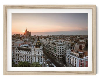 Madrid Print, Spain Framed Wall Art, Urban Architecture Photography for Home Decor