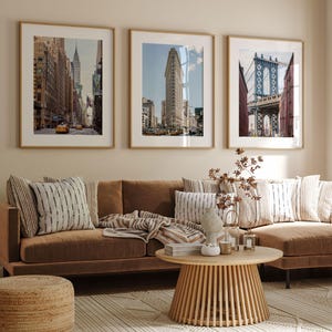 New York Set of 3 Photography Prints: Modern Architecture Wall Art, NYC Framed Art