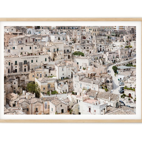 Italy Print, Matera Photo, Sassi di Matera Italy Wall Art, Italian Old Town, Framed Wall Decor, Fine Art Photography, Very Large Artwork