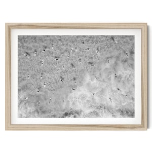 Fine Art Ocean Surfers Print, Black and White Surf Wall Art, Aerial Ocean Photography, Minimalist Artwork, Gift for Surfer, Oversized Art