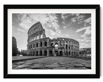 Colosseum Rom Konsttryck: Italiensk arkitekturfotografi, Italien inramad väggdekor