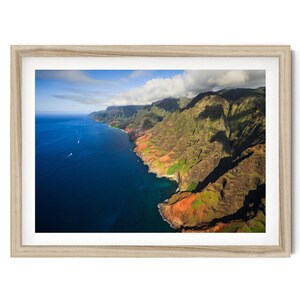 Napali Coast Print, Kauai Hawaii Photo, Coastal Wall Art, Hawaiian Artwork, Framed or Unframed Fine Art Nature Photography