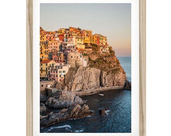 Cinque Terre Italy Fine Art Print: Manarola Sunset, Coastal Photography