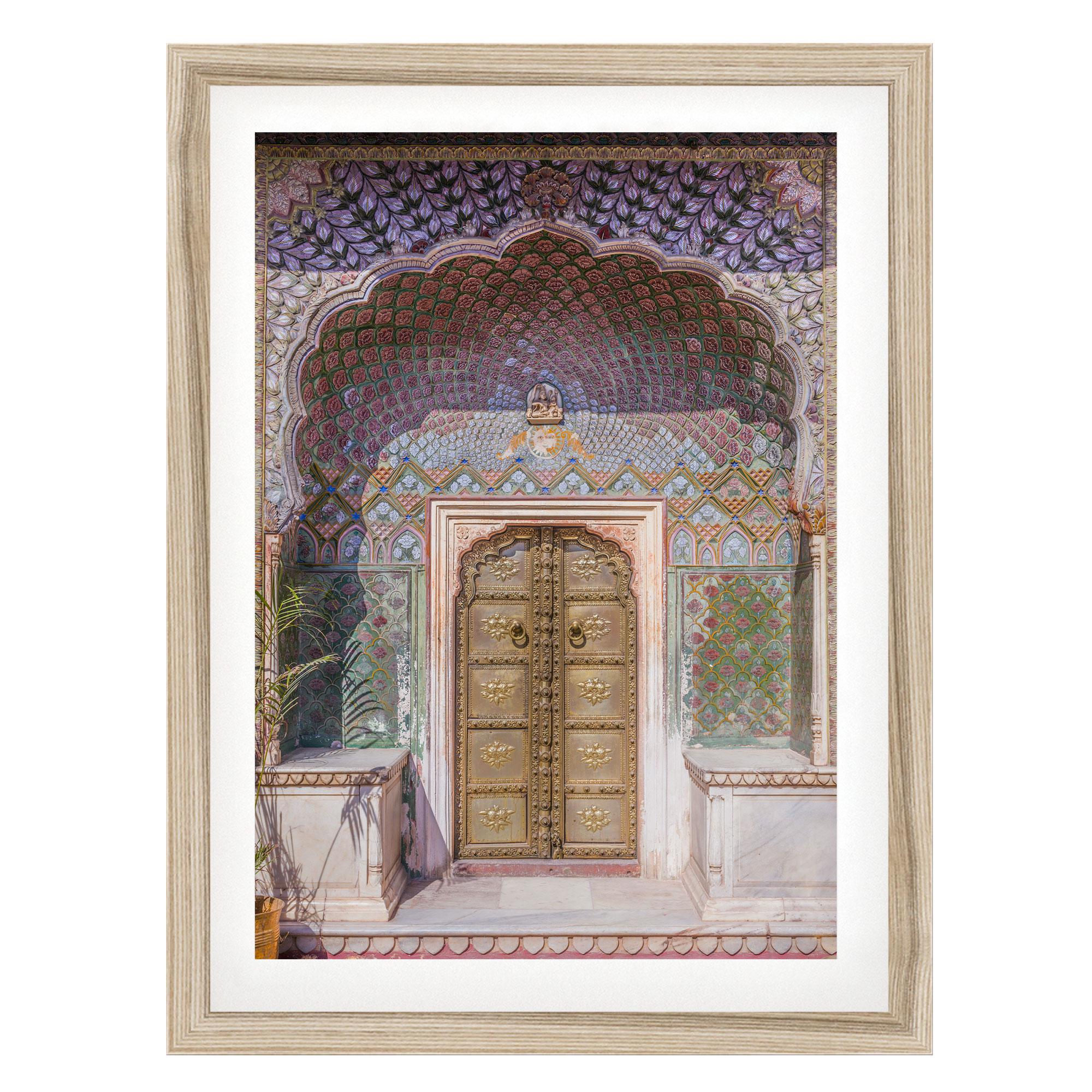 Rose Gate Print, Indian Wall Art, City Palace Jaipur Rajasthan Framed or Unframed Artwork, Fine Art Photography, India Gifts for Her