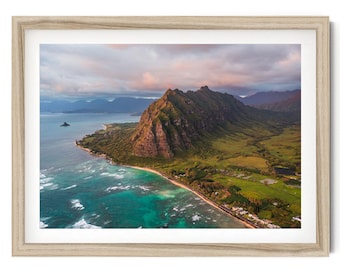 Fotografía impresa de Oahu, Hawái: Arte del paisaje costero hawaiano