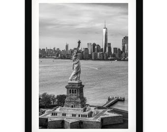 Ingelijste fotografie-afdruk Vrijheidsbeeld: New York Wall Art voor kantoordecoratie
