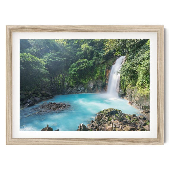 Rio Celeste Waterfall Print: Costa Rica Nature Photography, Calming Wall Art