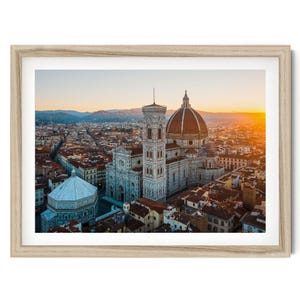 Florence Cathedral Print, Italian Wall Art, Urban Architecture Framed Artwork, Italy Photography, Oversized Horizontal Wall Decor