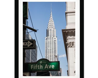 Chrysler Building Print: Fifth Avenue, NYC Architecture Photography