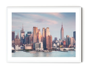 Impression Sur Toile New York Skyline Sunset - Décoration Murale - 4 Tailles Dispo