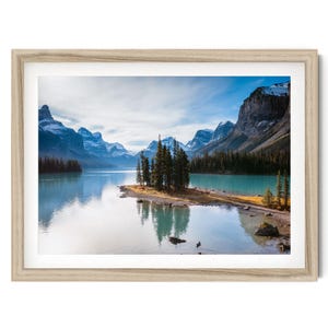 Canada Wall Art | Spirit Island, Mountain Lake Print, Forest Landscape, Jasper National Park, Framed Print, Fine Art Photography, Home Decor