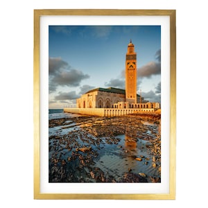 Hassan II Mosque Casablanca, Moroccan Wall Art, Architecture Photo, Morocco Print, Framed or Unframed Artwork, Fine Art Photography