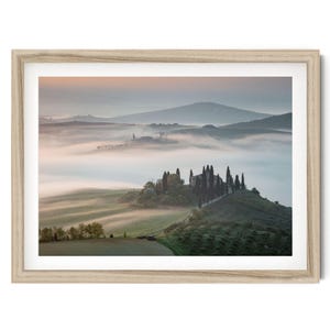 Fine Art Tuscany Italy Print, Italian Wall Art, Landscape Photograph, Farmhouse and Valley Framed Artwork, Travel Photography, Italy Gifts