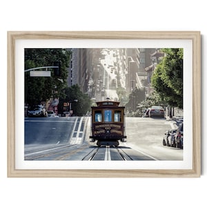 San Francisco Wall Art, Cable Car Framed or Unframed Print, California Street Photo, SF Poster, Fine Art Photography, Office Decor