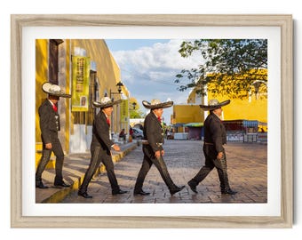 Mexican Wall Art, Mariachis Print, Boho Wall Decor, Mexican Decor, Mexico Travel Poster, Framed Print, Fine Art Photography, Unique Gifts