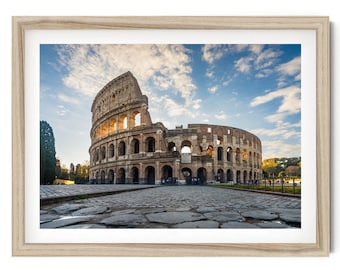 Colosseum Sunrise Photo: Rome Italy Framed Photography Print